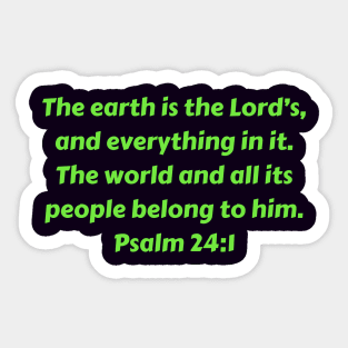 Bible Verse Psalm 24:1 Sticker